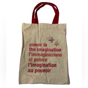 LUCE Cinecittà Canvas Tote Bag – “Power to the Imagination” | Multilingual Print
